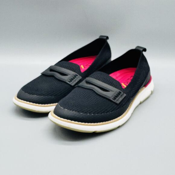 Cole Haan Shoes Women 6.5 Black Knit Stitchlite Zerogrand Sneaker Casual Slip On - Picture 4 of 13